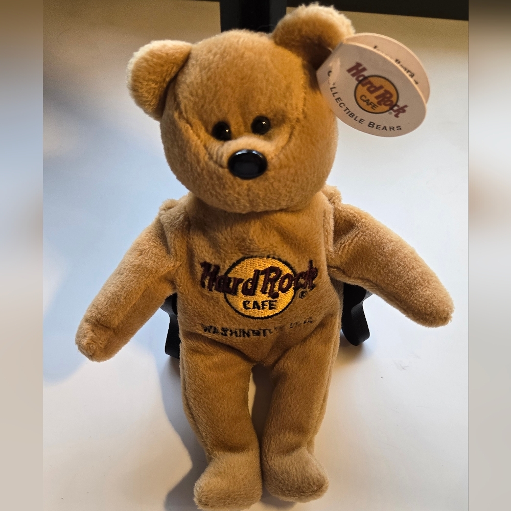 Hard Rock Cafe Washington DC TY Beanie Bear - Isaac Beara